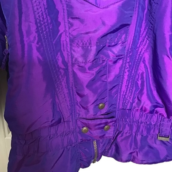 Vintage Edelweiss Purple Iridescent Ski Jacket. - Picture 4 of 16